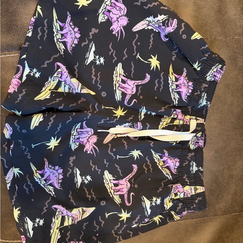 Chubbies Black Dinosaur Print Athletic Shorts